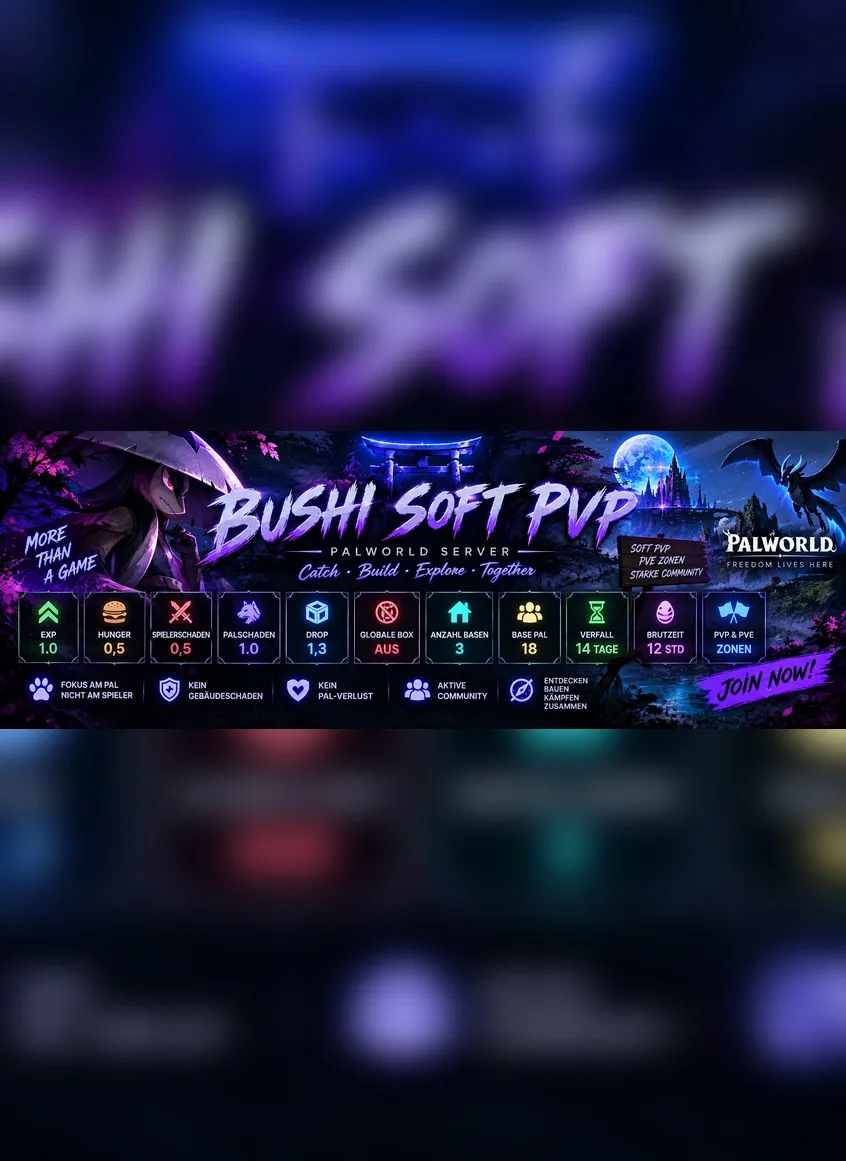 Serverbeschreibungs Banner von Bushi Soft PVP