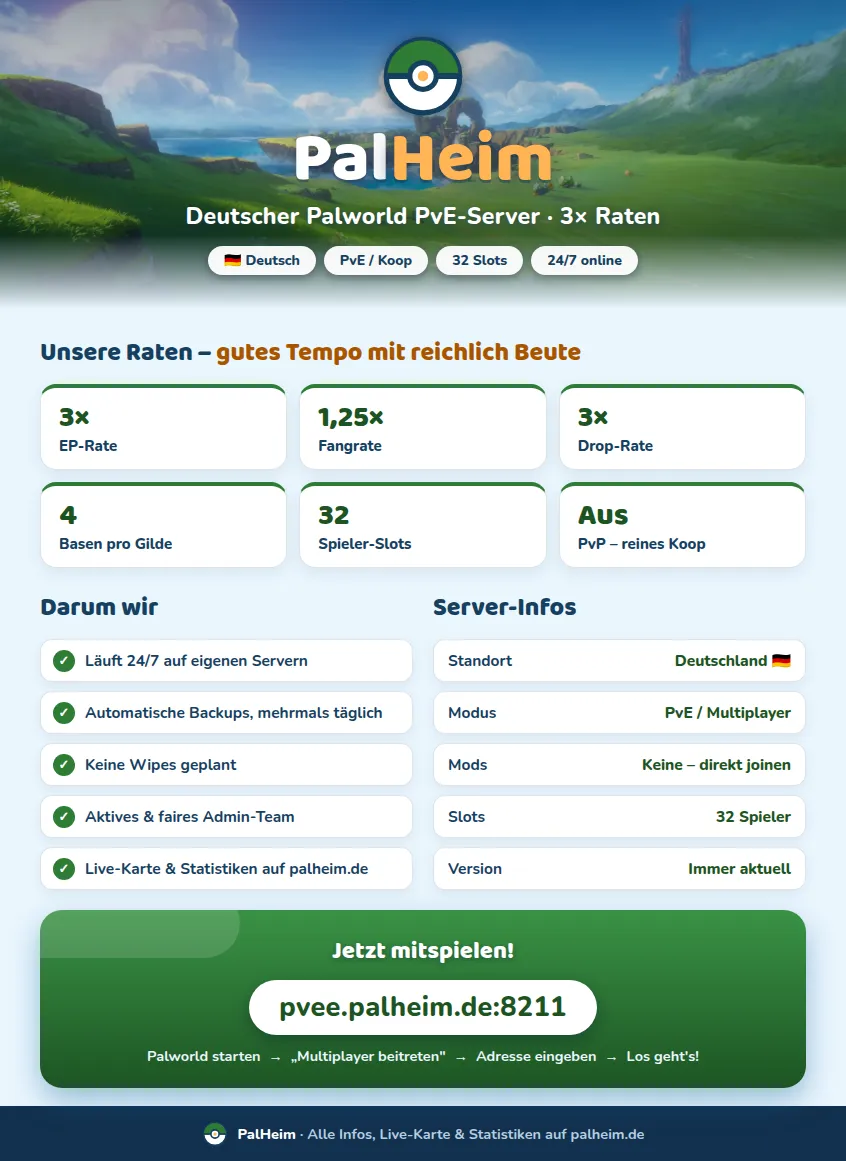 Serverbeschreibungs Banner von Palheim.de Deutschland - High-End PvE - 3x