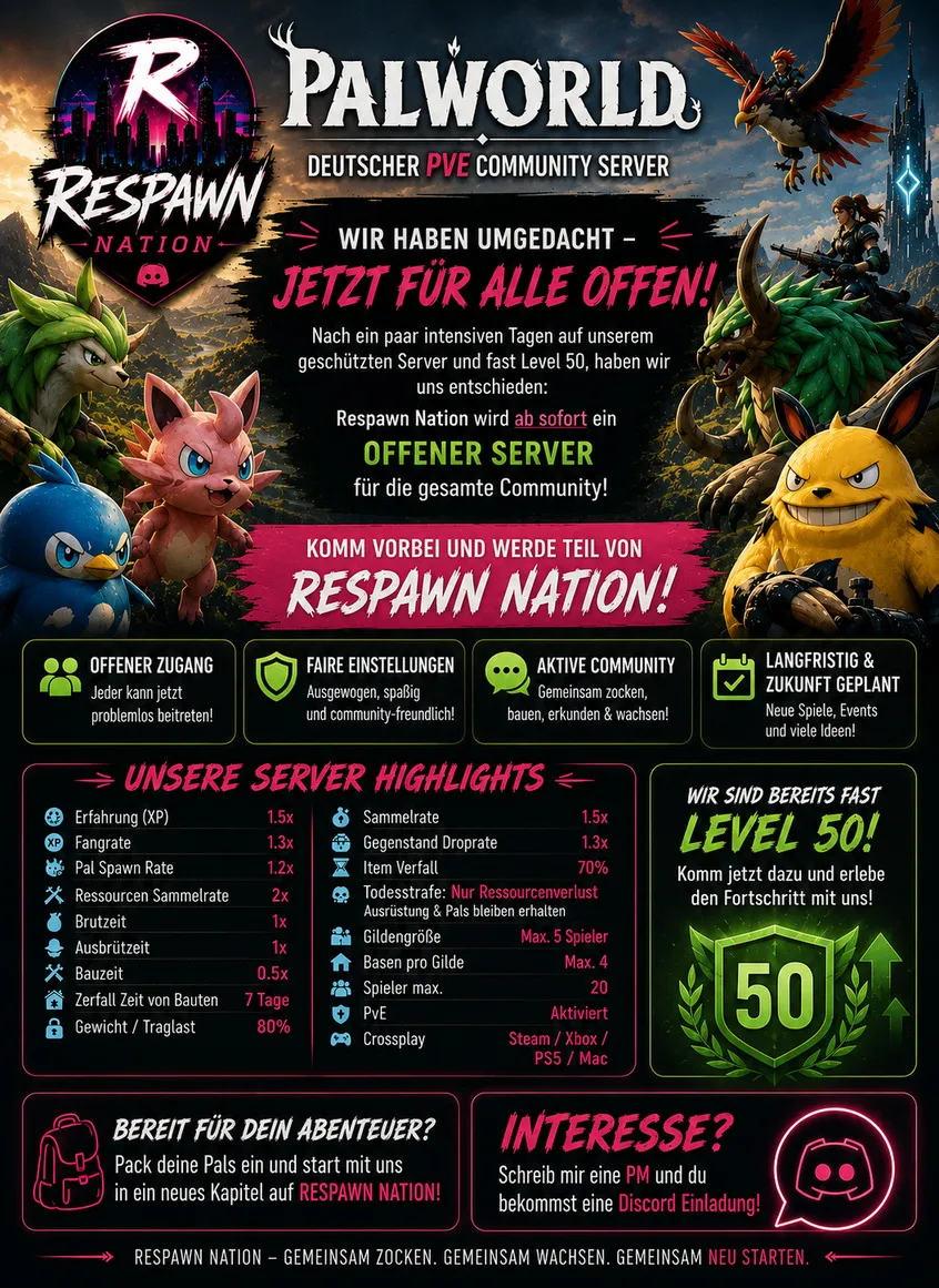 Serverbeschreibungs Banner von Respawn Nation